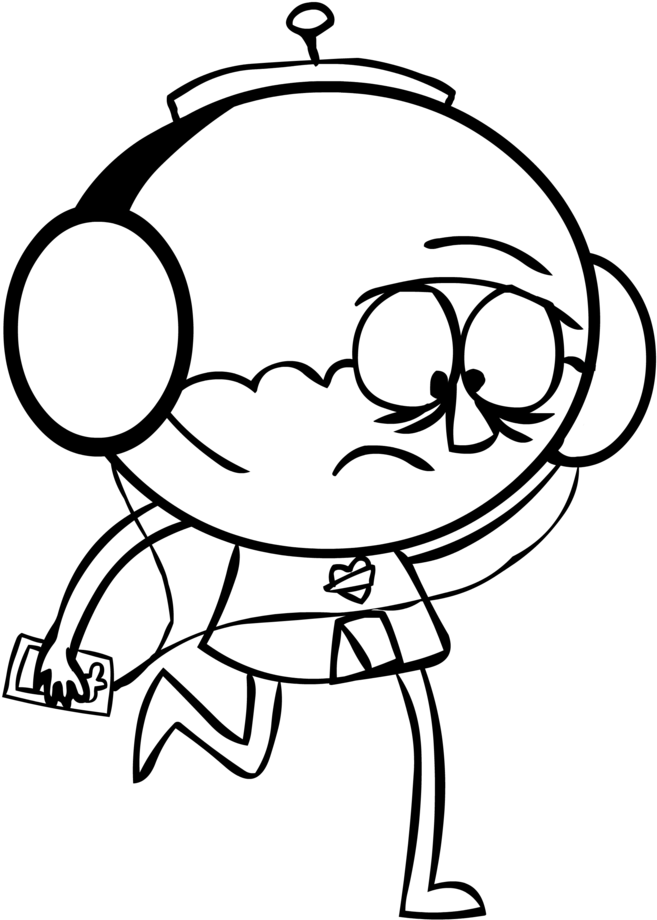 Chibi Benson Coloring Page By ~invaderdogh On Deviantart - Benson Regular Show Coloring Pgs (861x927)