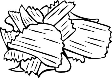Coloring Trend Medium Size Fried Chicken Potato Chips - Potato Chips Clip Art (476x333)