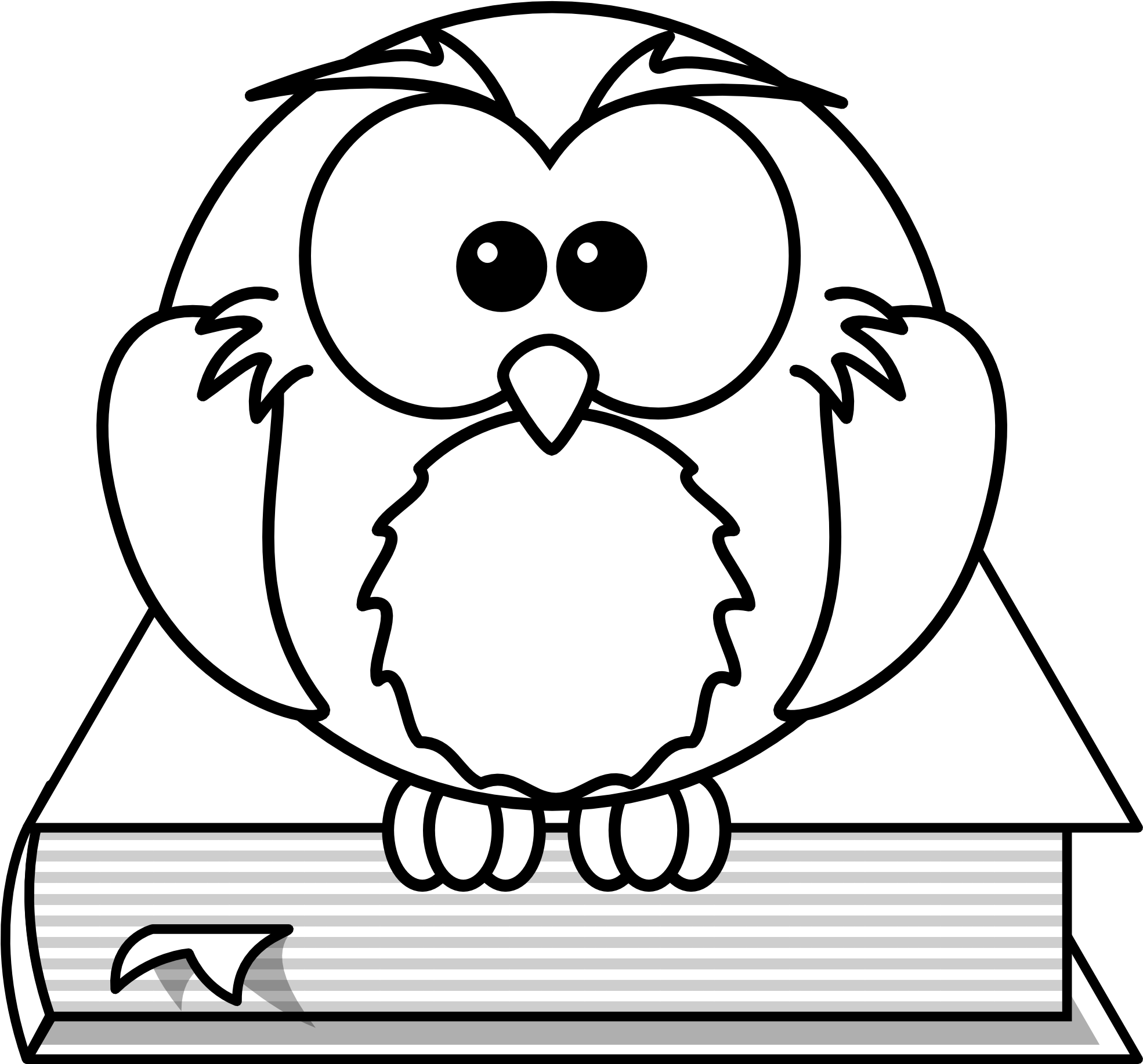 Coloring Pages For Girls Book Colouring Drawing - Bird Clipart Black And White (1969x1855)