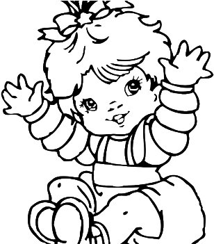 Coloring Pages For Baby Girls - Coloring Pages Baby Girls (350x350)