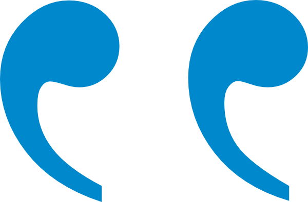 Quotation Marks Free Down Load - Blue Quotation Marks Png (600x395)