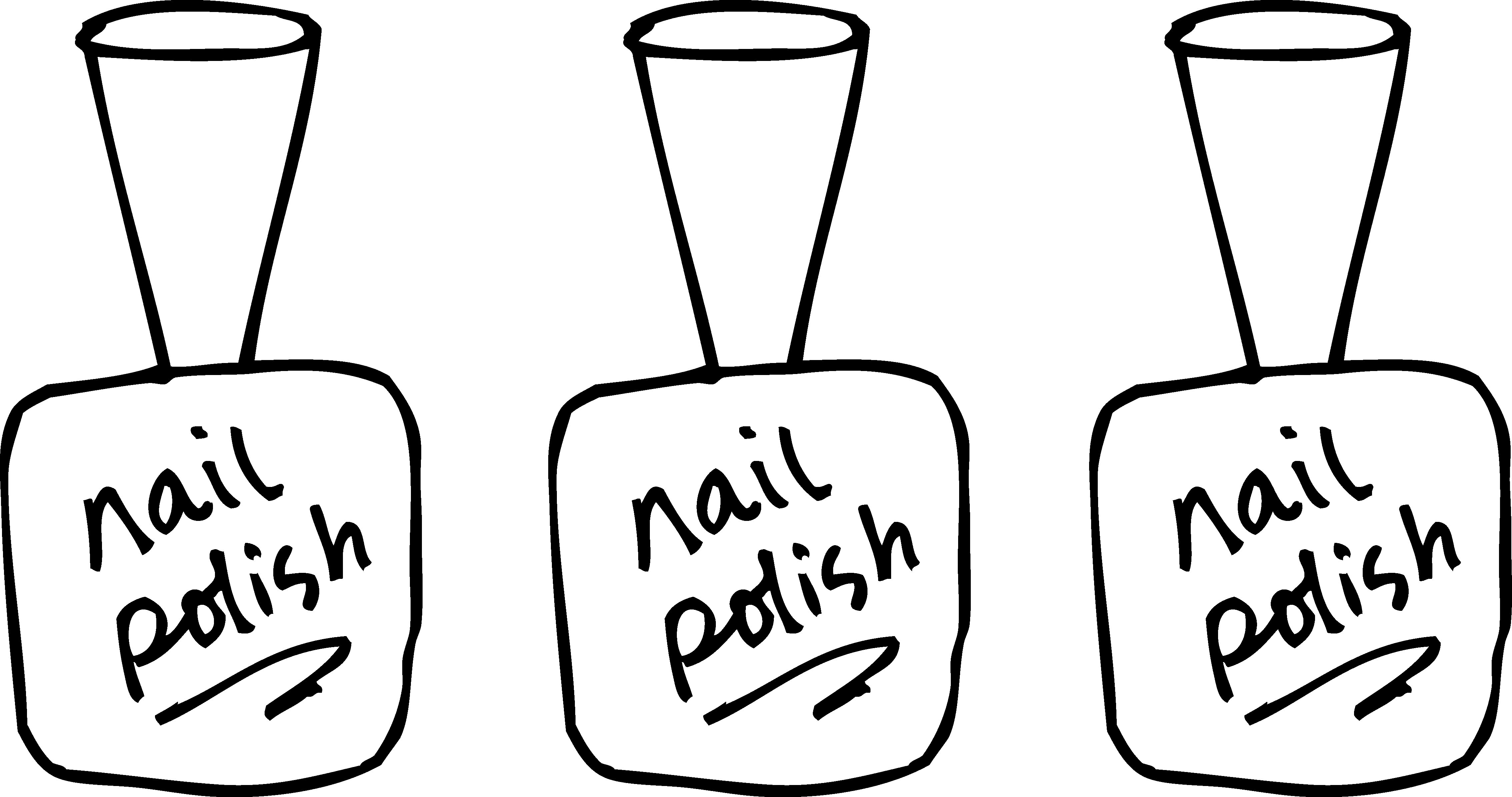 Launching Nail Salon Coloring Pages Polish Page Free - Nail Polish Coloring Page (4537x2393)