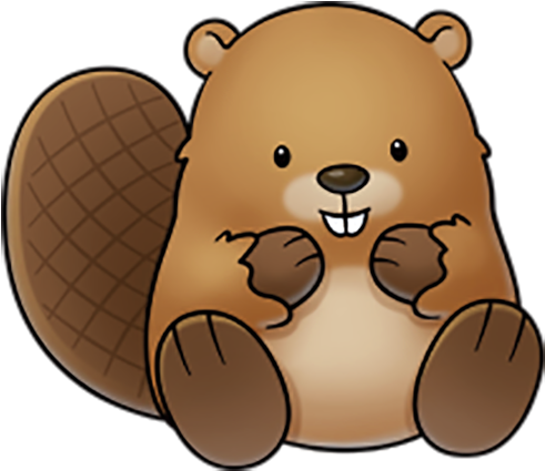 Beaver Drawing Cartoon Clip Art - Cute Beaver Drawings (500x500)