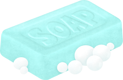 Teal Soap - Jabon Animado Png (500x328)