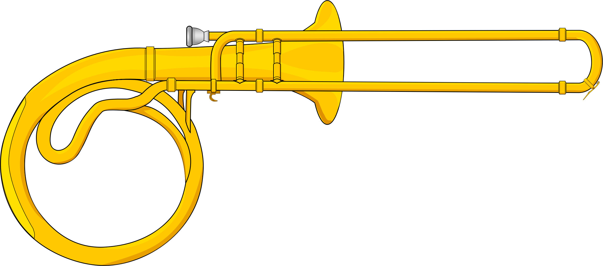 Clipart - Clipart Trombone (2330x1028)