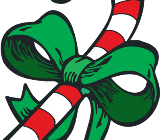 It S Here Picture Of Candy Cane Greater Somersworth - Candy Cane With Bow (640x480)