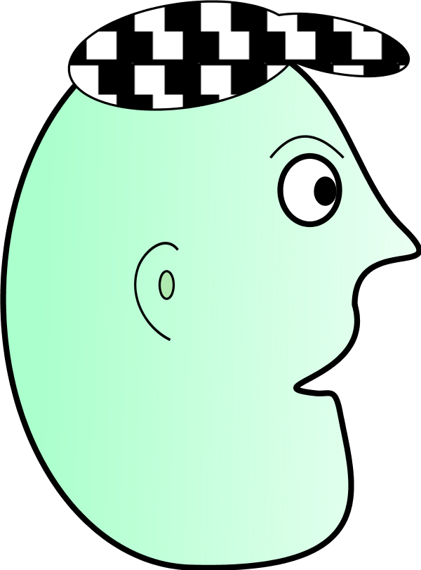 Cartoon Man Face Profile Wearing Cap - Smiley Face Cartoon (600x811)