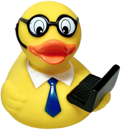 Computer Geek Rubber Duck - Nerd Duck (500x500)