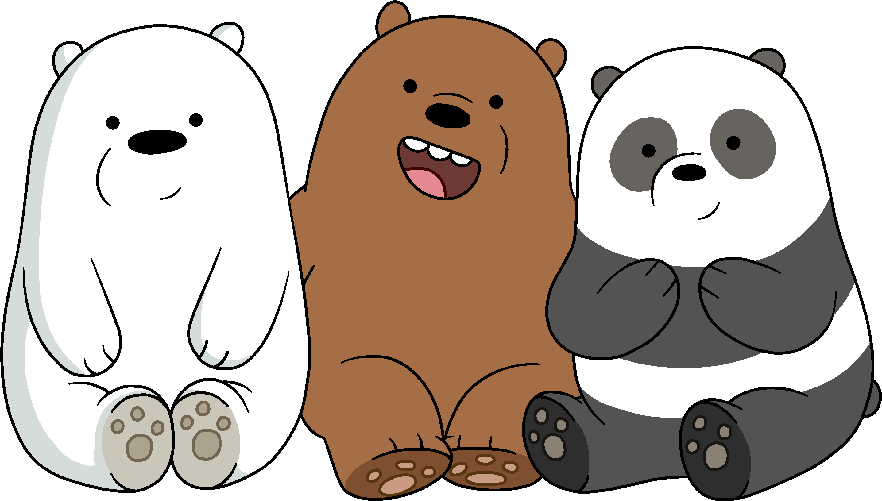 The Bears - Adult - Cubs - We Bare Bears Cartoon (2880x1646)