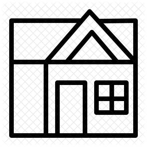 House Icon - Houses Black And White Clipart (512x512)