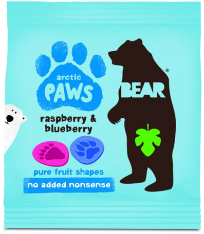Hallon & Blåbär - Bear Arctic Paws - Raspberry & Blueberry 20g (570x570)