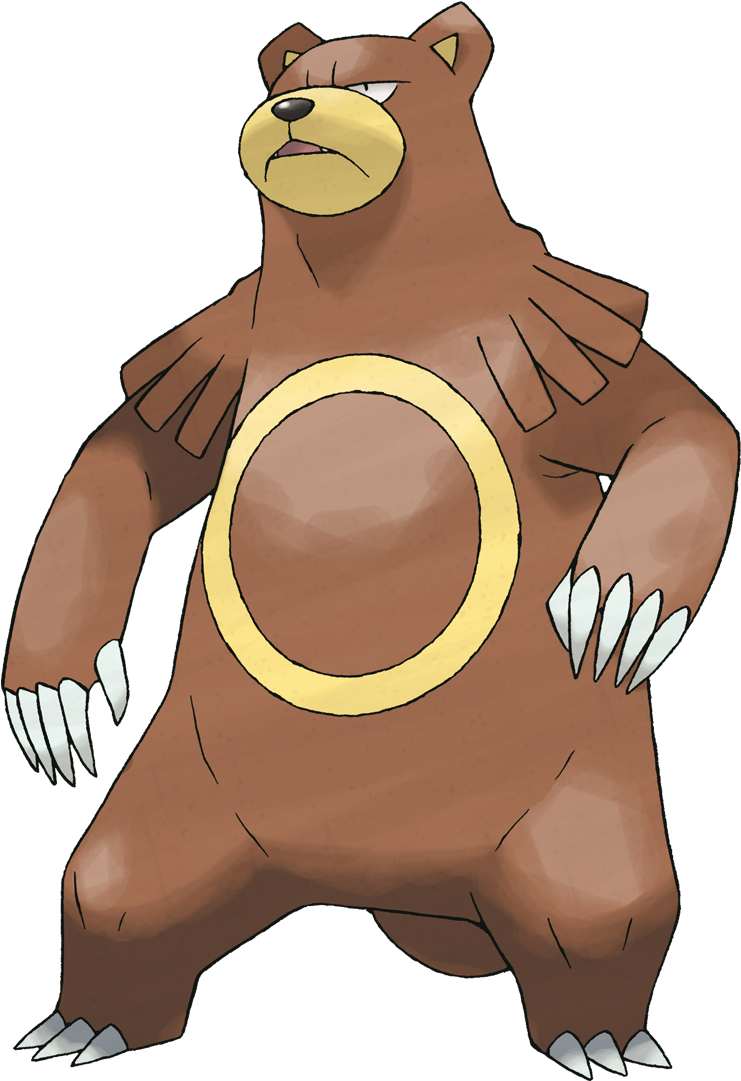 The Bear Pokemon Roars In Triumph And Takes A Menacing - Pokemon Ursaring (1080x1080)