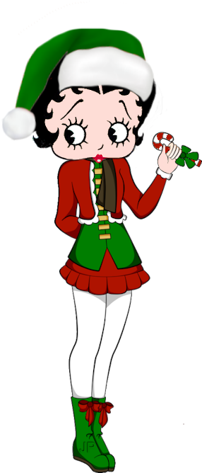 Xmas Elf - Betty Boop Elf (329x699)