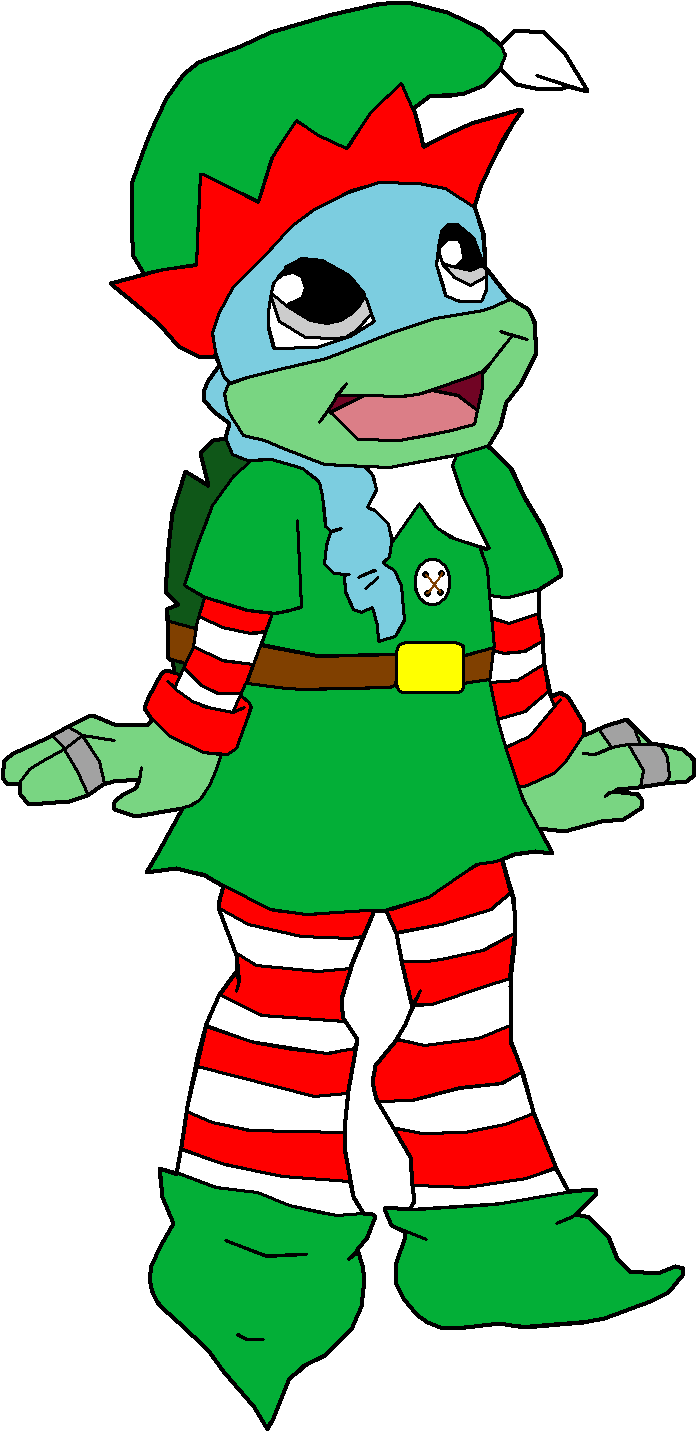 Venus The Christmas Elf Turtle By Ccb-18 - Cartoon (757x1593)