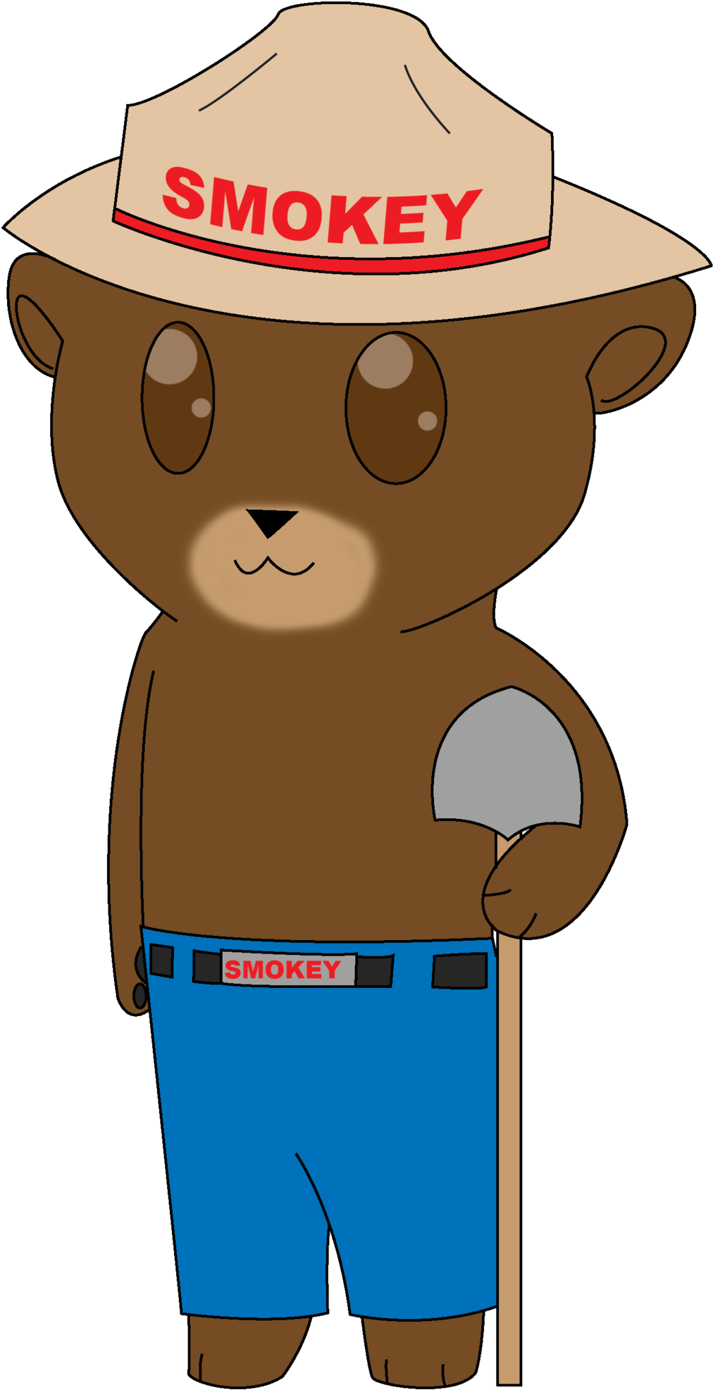 Chibi Smokey The Bear By Wuffy-cerulei - Portable Network Graphics (1024x2013)