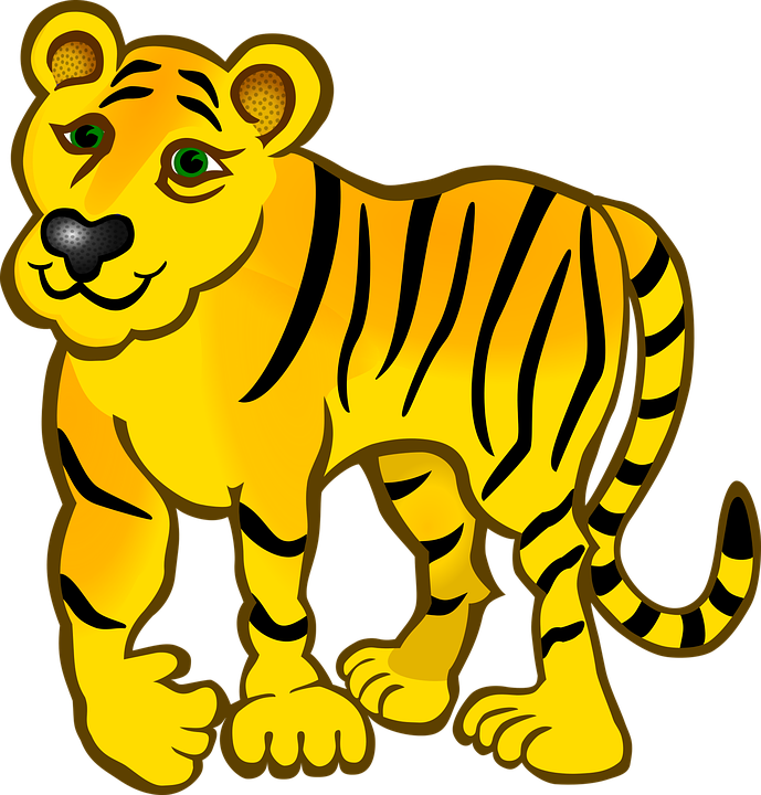 Free Zoo Animal Clipart 9, - Tigre Amarelo (689x720)
