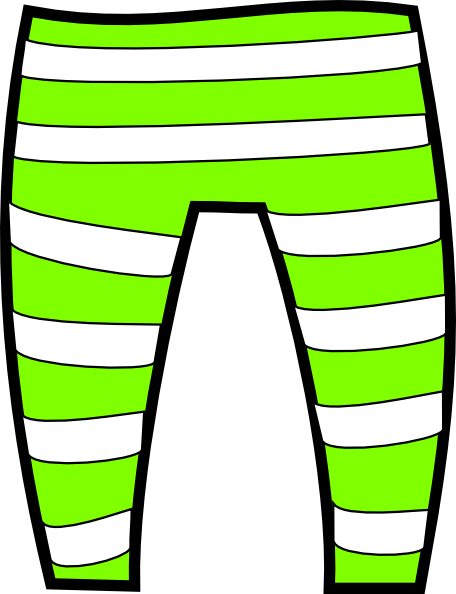 Pants Clip Art At Clker - Green Pants Clipart (456x594)