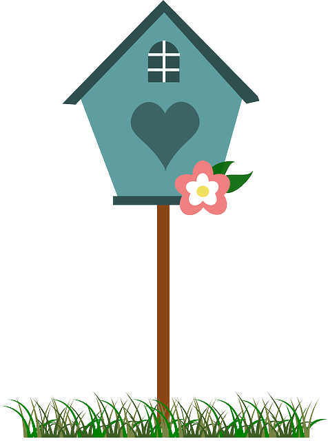 Bird House Clipart - Bird House Clip Art (476x640)