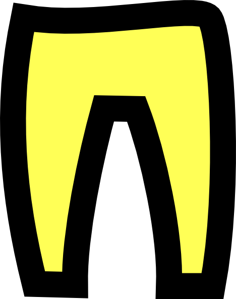 Yellow Trousers Clip Art At Clkercom Vector Online - Mexican Pants Clip Art (468x594)