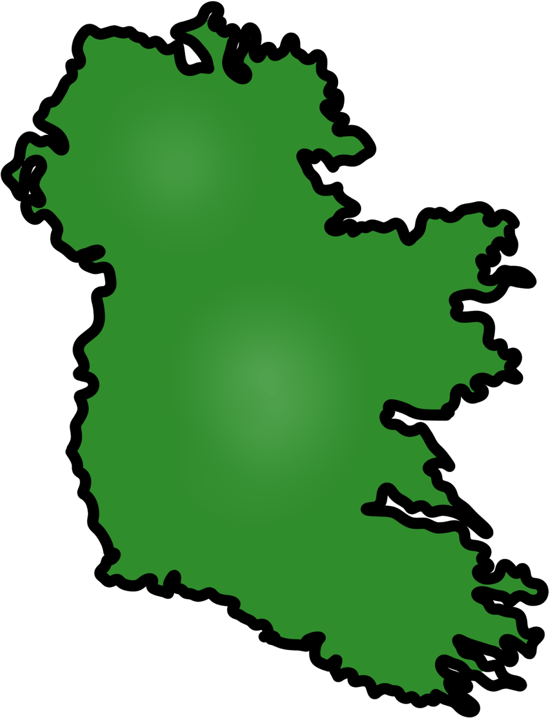 Simple Irish Map Free Cliparts That You Can Download - Illustration (1200x1600)