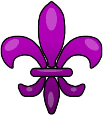 Purple Clipart Fleur De Lis - Flor De Lis Render (450x450)