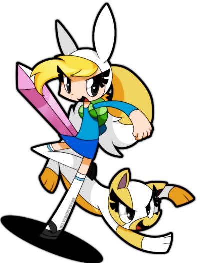 Fionna And Cake By Silvishinystar - Cartoon (400x527)