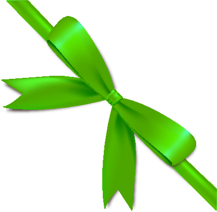 Green Bow Ribbon Icon2 Vector Data - Green Bow And Ribbon (435x425)