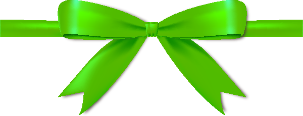 Green Bow Ribbon Icon Vector Data - Green Ribbon With Bow (600x230)