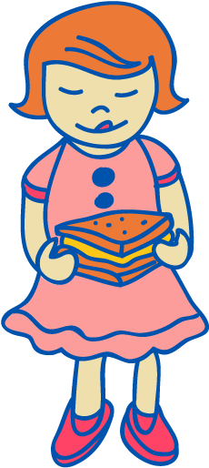 Student Cartoon Estudante Poster - Merienda (800x800)