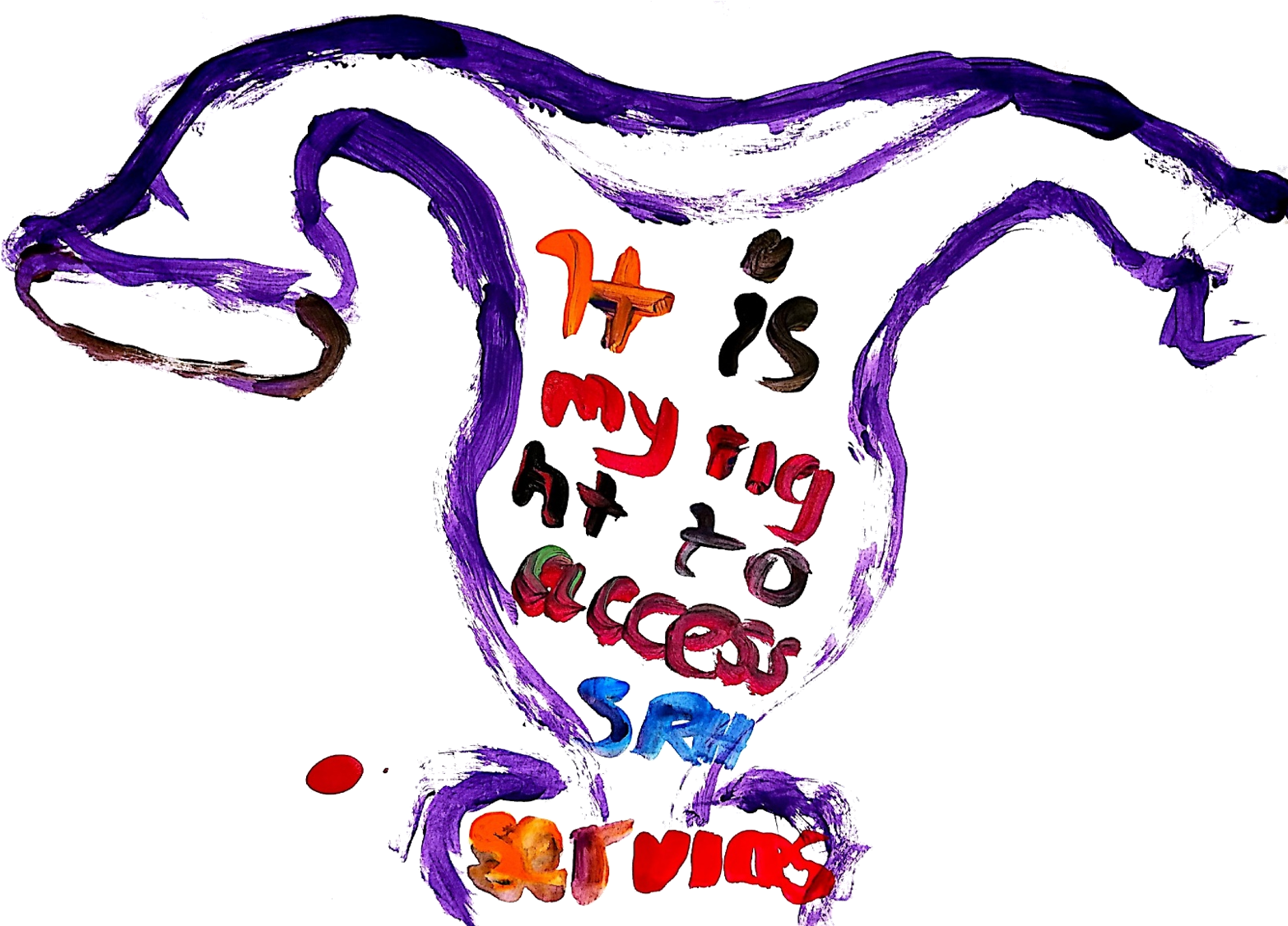 Uterus Painting - Uterus Painting (1603x1125)