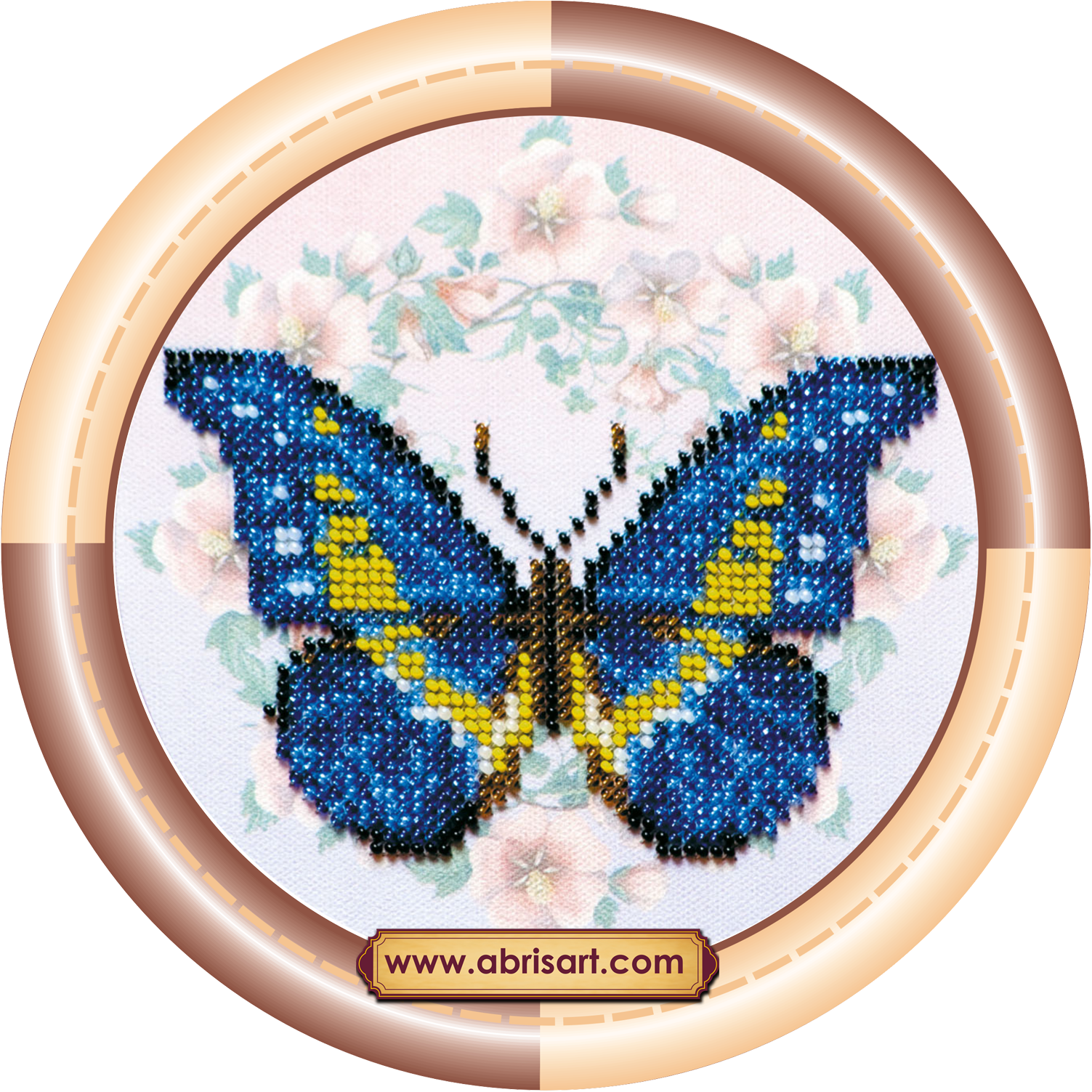 Набор Для Вышивки Бисером На Натуральном Художественном - Butterfly Mini Bead Embroidery Kit (1503x1503)