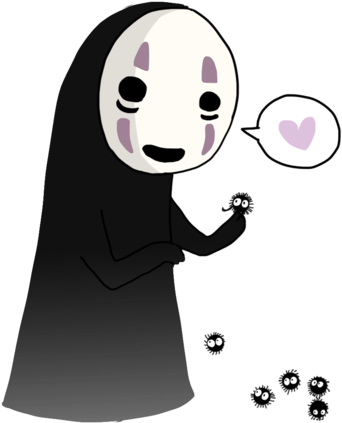 Ghost Town Movie Wallpaper For Kids - Kaonashi Cute (400x510)
