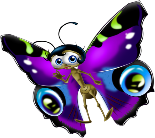 Png Kelebek Resimleri, Бабочка Png, Метелик Png - Мультяшные Бабочки (500x447)