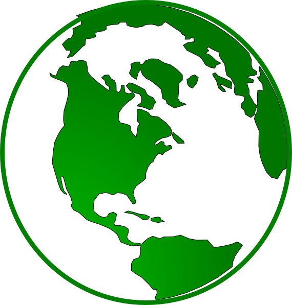 This Free Clip Arts Design Of Globe Green - Globe Clip Art Black And White (570x597)