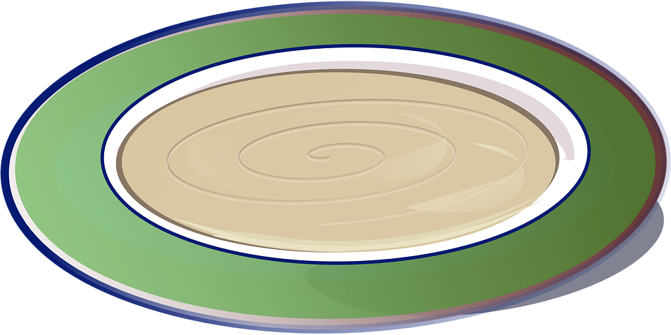 Plate, Soup, Dish, China, Meal, Cuisine - Hummus Clipart (800x436)