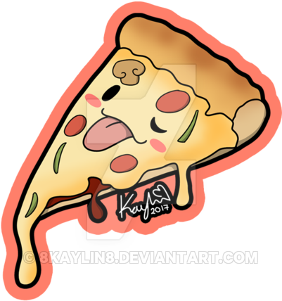 Cute Pizza By 8kaylin8 - Cartoon (400x518)