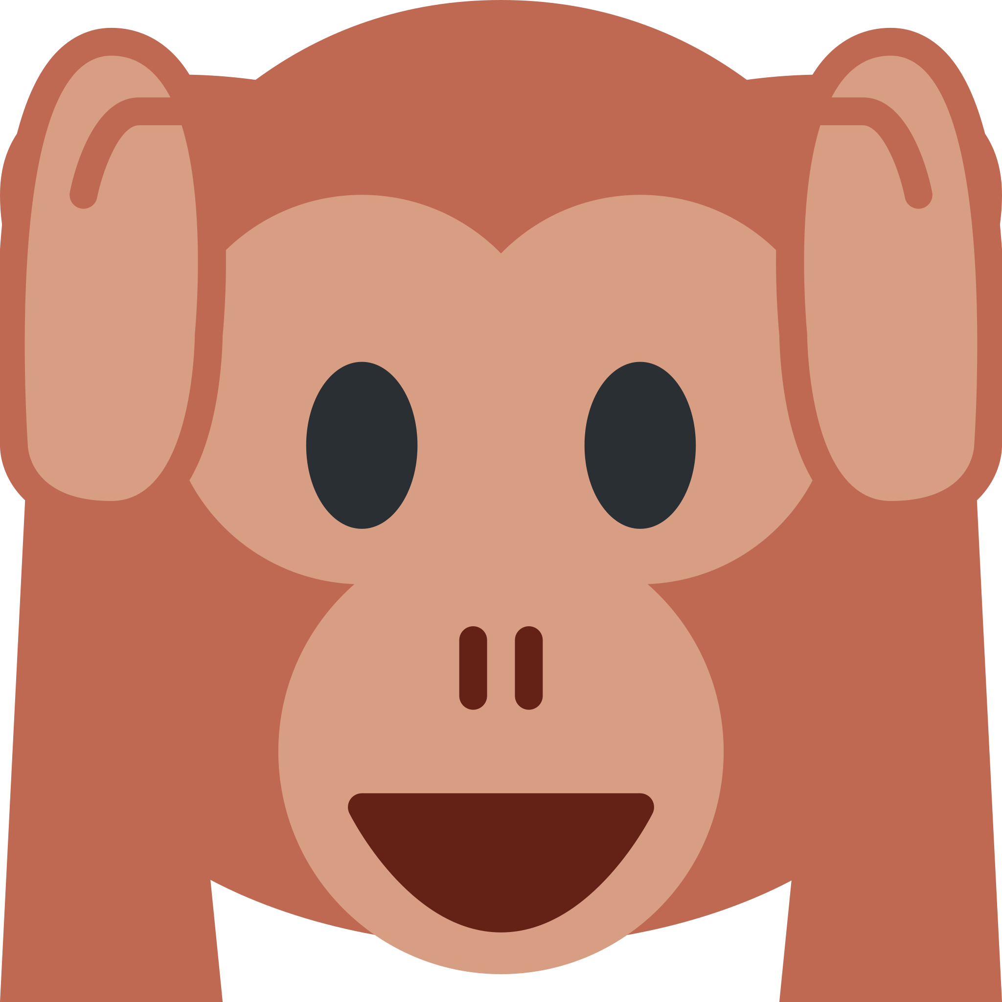 Monkey Covering Ears - Hear No Evil One Monkey (2048x2048)