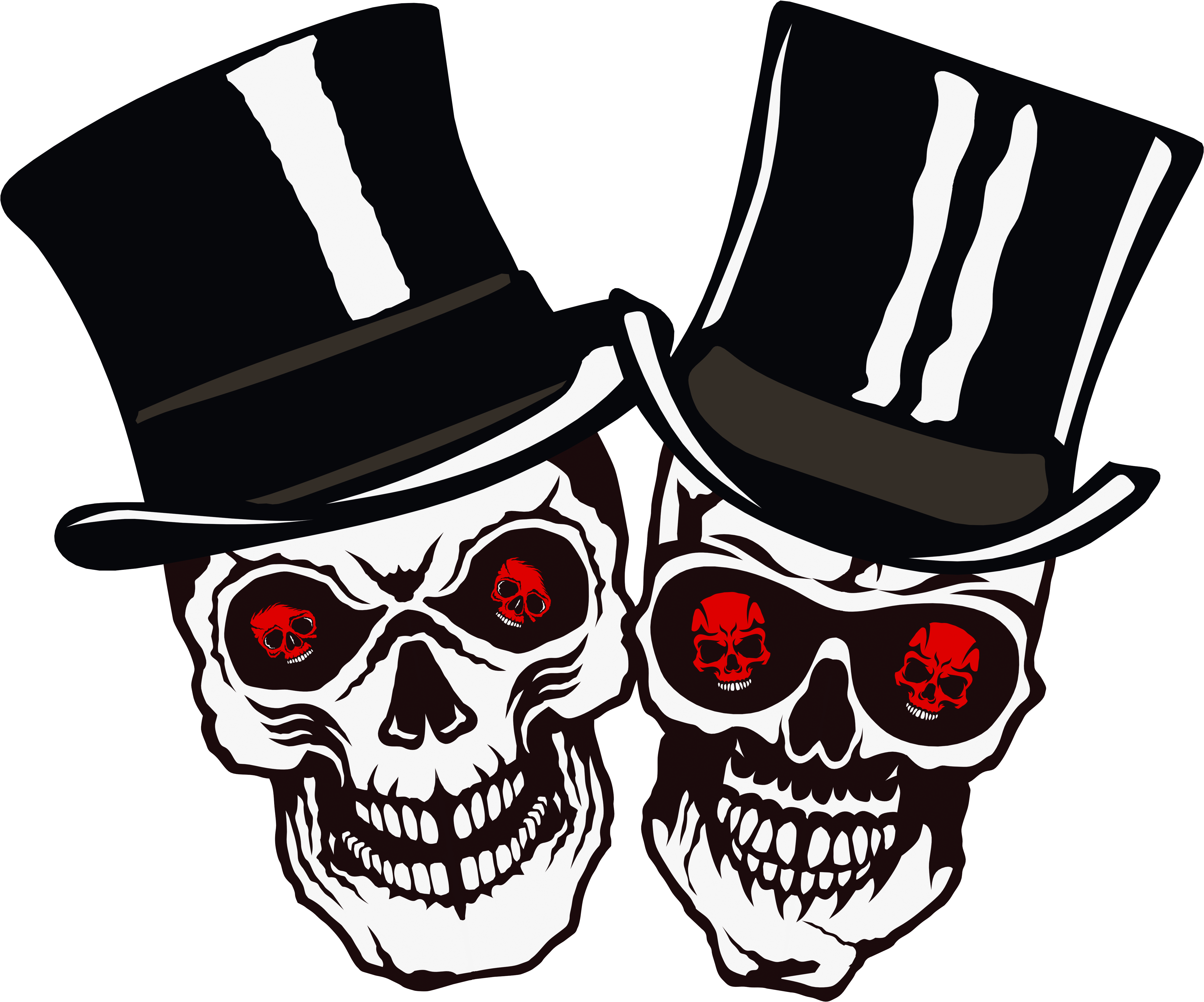 Tee-shirt Tete De Mort Hipster Crane Skull Chapeau - Skull (5000x5000)