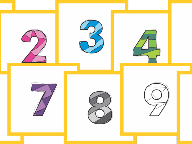 Match Clipart Number Card - Match Clipart Number Card (640x480)