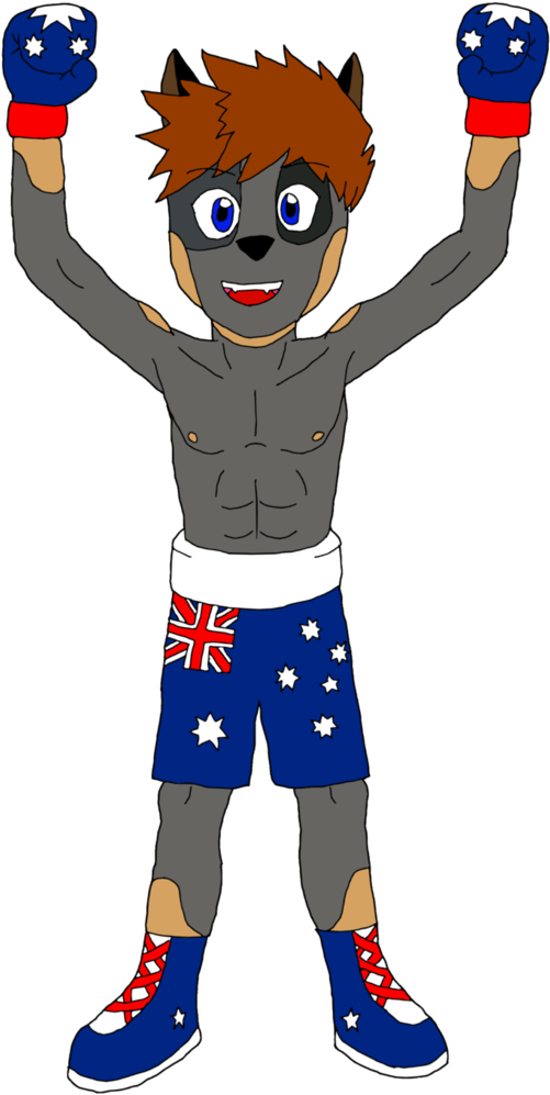 Carter, The Australian Boxing Dog By Scoobky - Cartoon (752x1063)