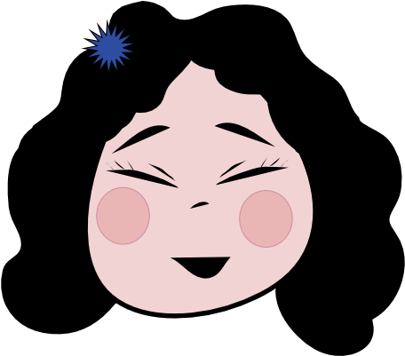 Happy Japanese Woman Clipart - صوره شخص سعيد كرتون (512x400)
