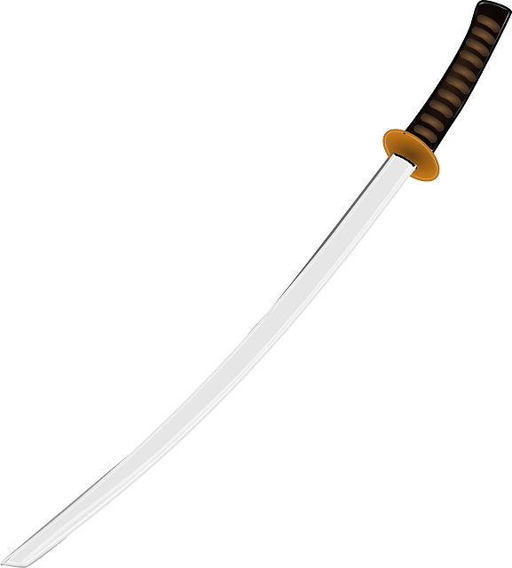 Samurai Clipart Transparent - Katana Clipart (577x640)