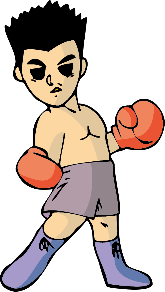 Kickboxing Sport Mixed Martial Arts - 拳擊 手套 Q 版 (569x1006)