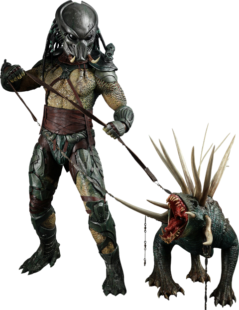 Predator Png Photos - Hot Toys Predator Tracker With Hound Figure (480x622)