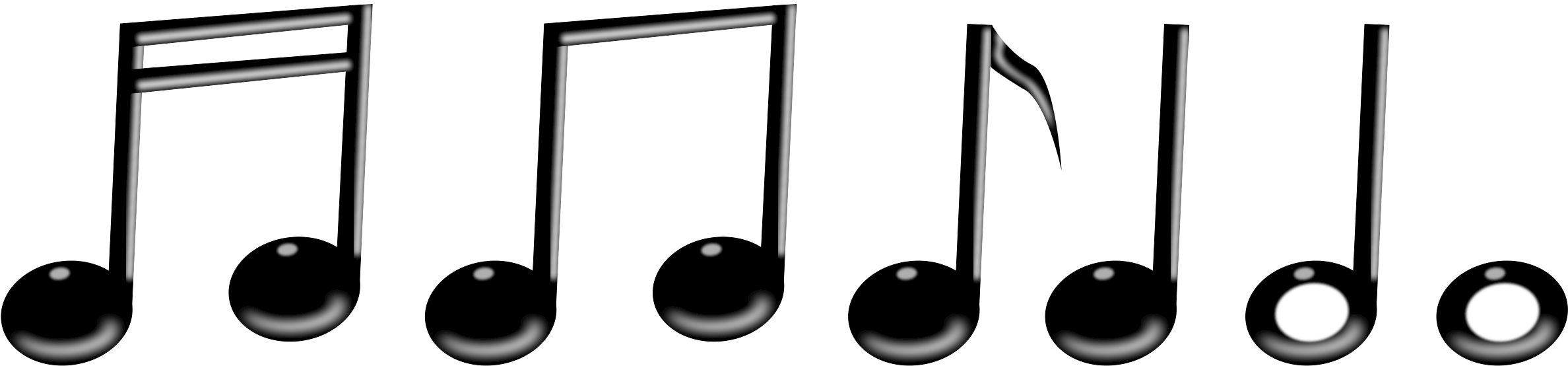 Big Image - Musical Notes Png (3061x750)