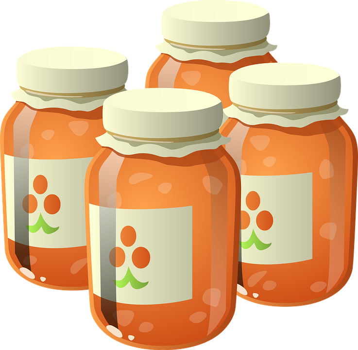 Jam Clipart Food - Jam Jar Png (737x720)