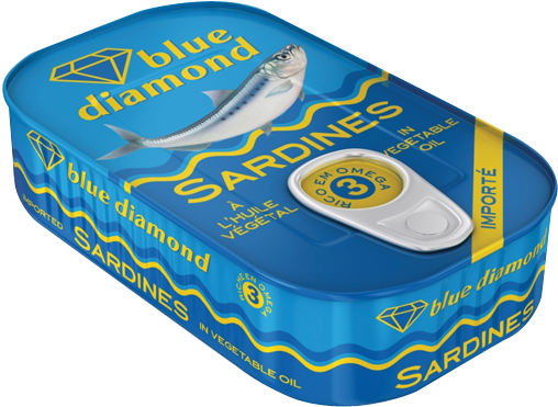 Sardine Clipart Canned Fish - Can Of Sardines Transparent (519x386)