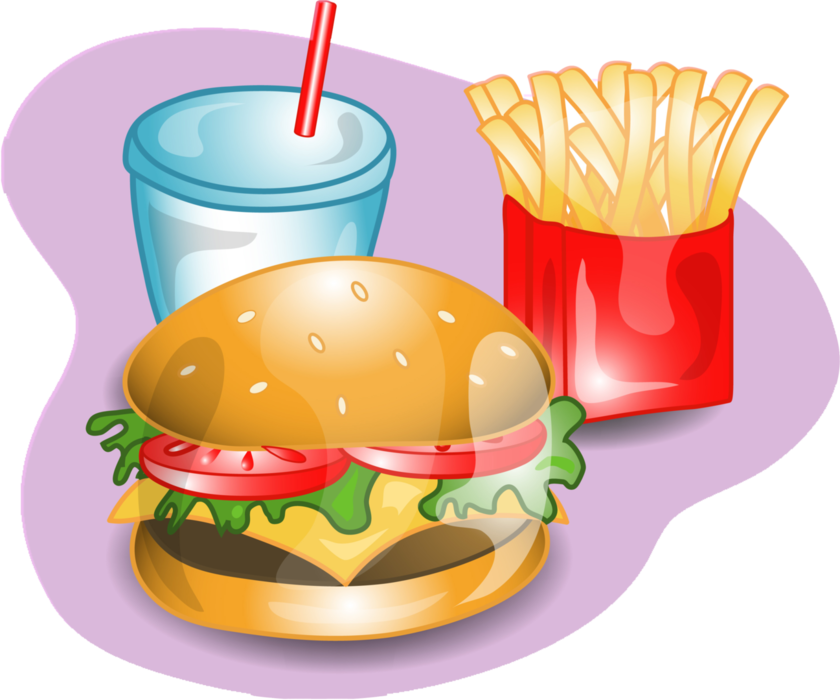 Burger And Fries Clipart - (840x700) Png Clipart Download