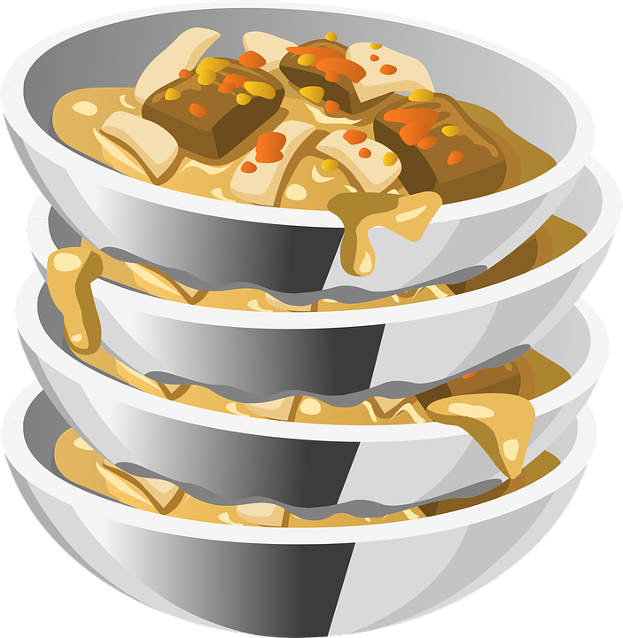 Food Dirty Clipart - Trastes Sucios Png (703x720)