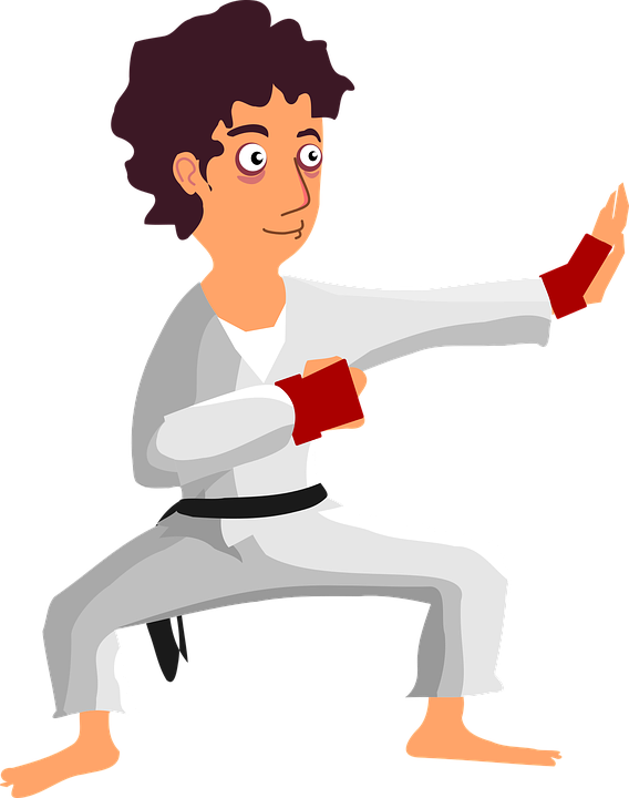 Martial Arts Clipart Famous Person - Tegneseriefigur Png (568x720)